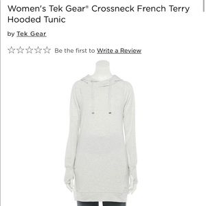 Tek Gear Crossneck French Terry Hooded Tunic